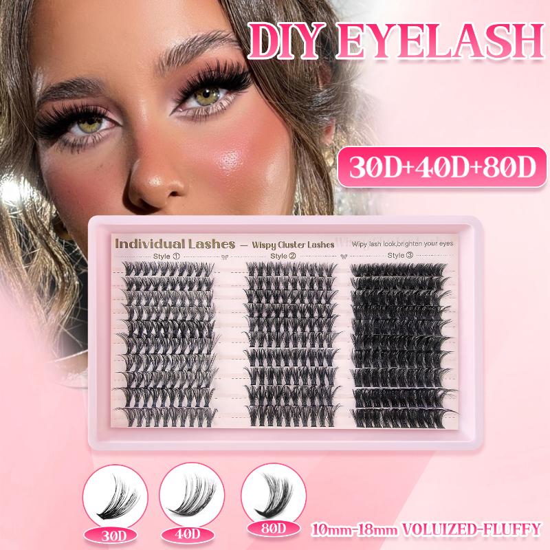 Eyelash Extension Individual - DIY Wimpernverlängerungs-Set mit Spikes Einzelwimpern 30/40/80D