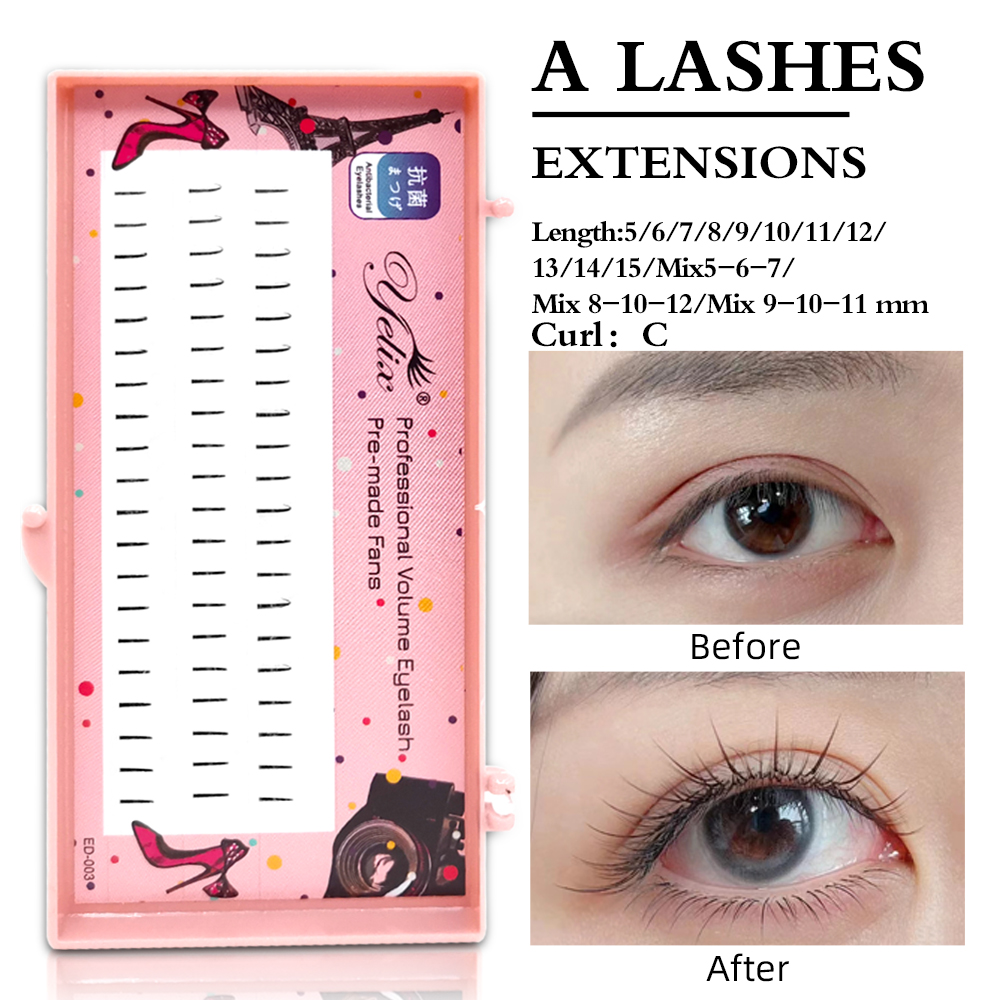 Eyelash Extension Individual - Yelix Natürliche Weiche Einzelwimpern Comic Lash