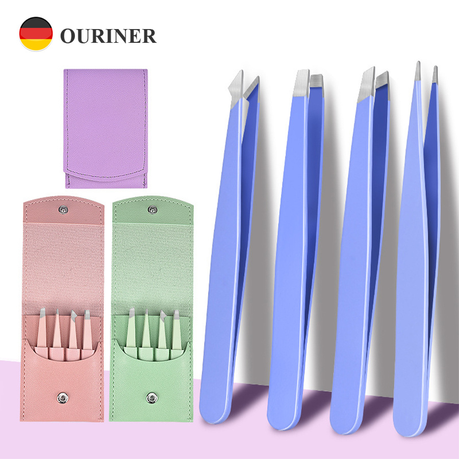 Eyelash Extension Removal - 4Pcs Augenbraue Pinzette Haar Entfernung Edelstahl
