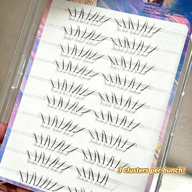 Eyelash Extension Glue - Natürliche Comic Lower Lash Extension Cluster-Set