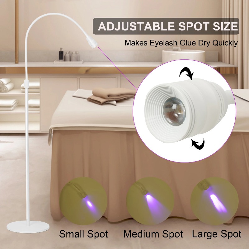 Eyelash Extension Glue - UV-Wimpernlampe für Wimpernverlängerung, Augenbrauengel-Kleber-Härtung, Schönheitssalon, winkelverstellbar,
