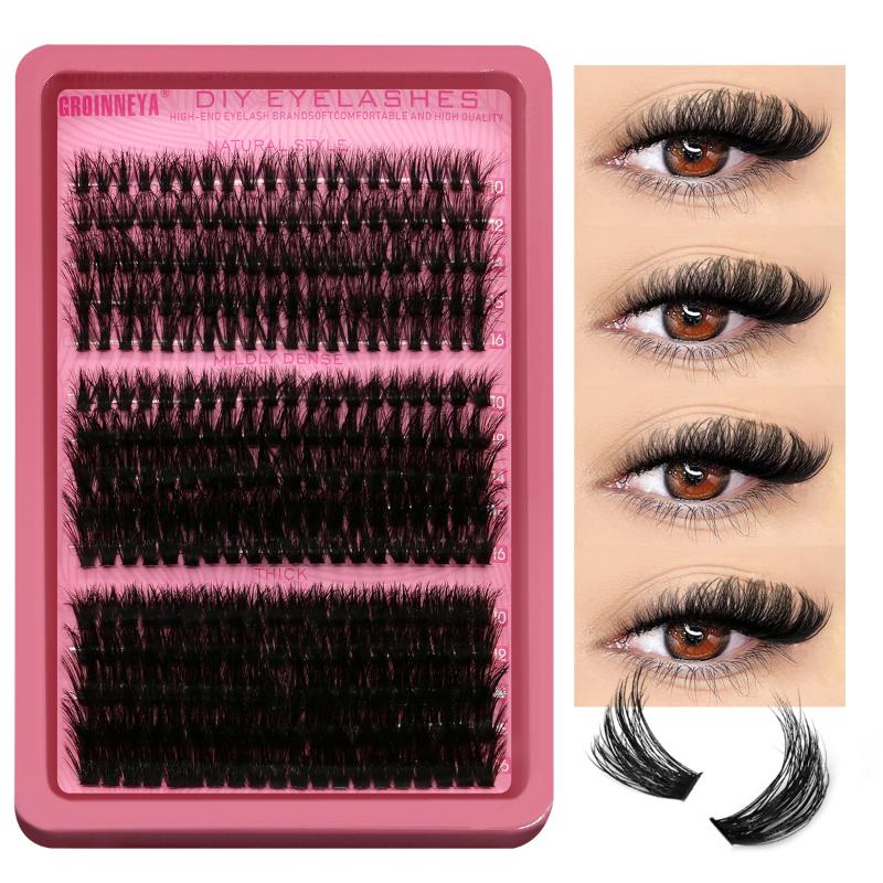 Eyelash Extension Individual - Cluster-Wimpern-Set, Einzelwimpern, Volumen-Mix-Tray, 3D Faux-Nerz-Wimpern, Wispy