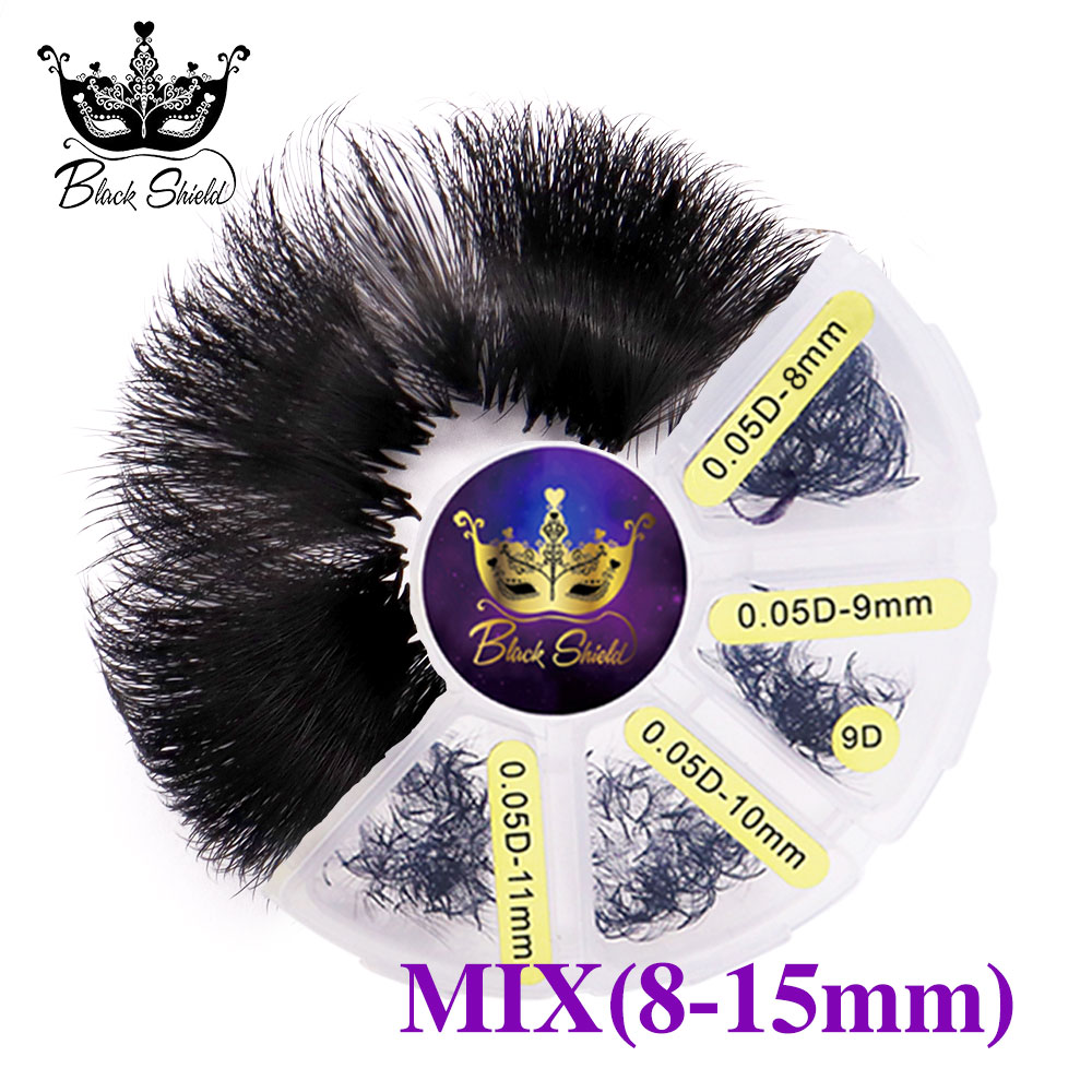 Eyelash Extension Medium - 1000-Fächer, lose Fächer, gemischte Länge, spitze