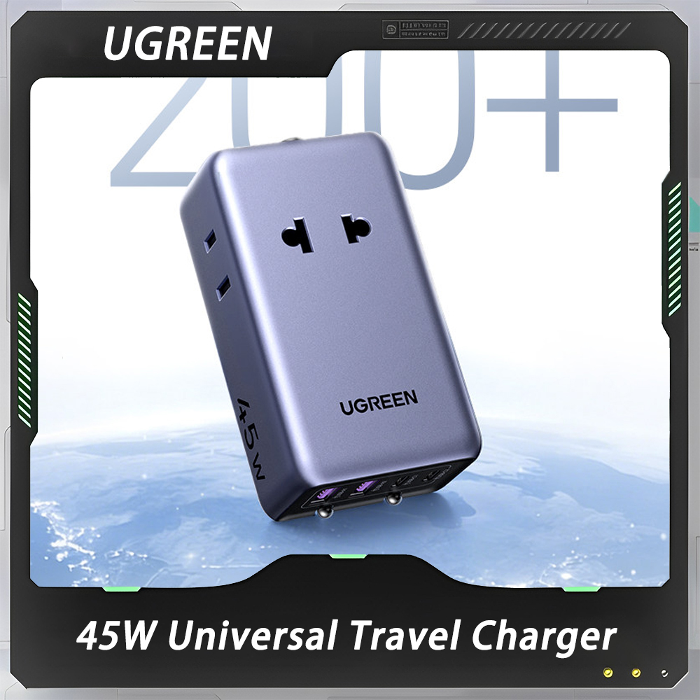 Eyelash Extension Uk - UGREEN 45W Adapter-Stecker GaN Universal-Reiseladegerät mit