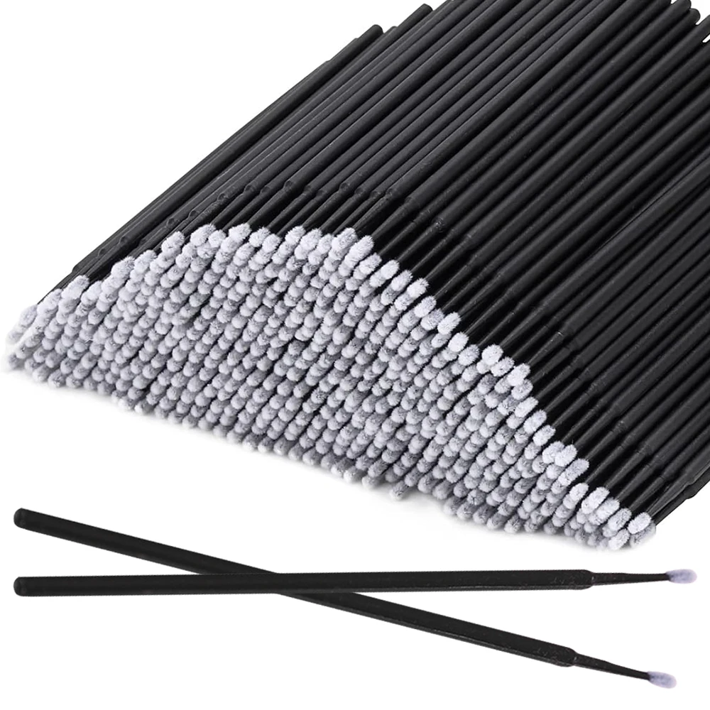 Eyelash Extension Removal - 300 Stück Einweg-Mikrobürsten für die Wimpernreinigung,
