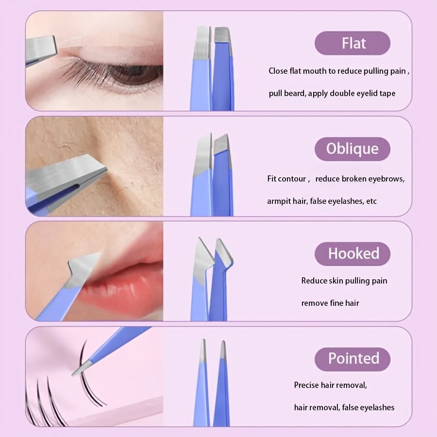 5-teiliges Set Lila Edelstahl- – Eyelash Extension Removal Bewertung und Preis