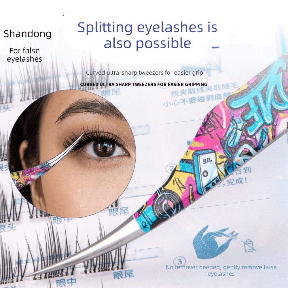 Metallische Gebogene Pinzette  – Lash Mapping Sticker Bewertung und Preis