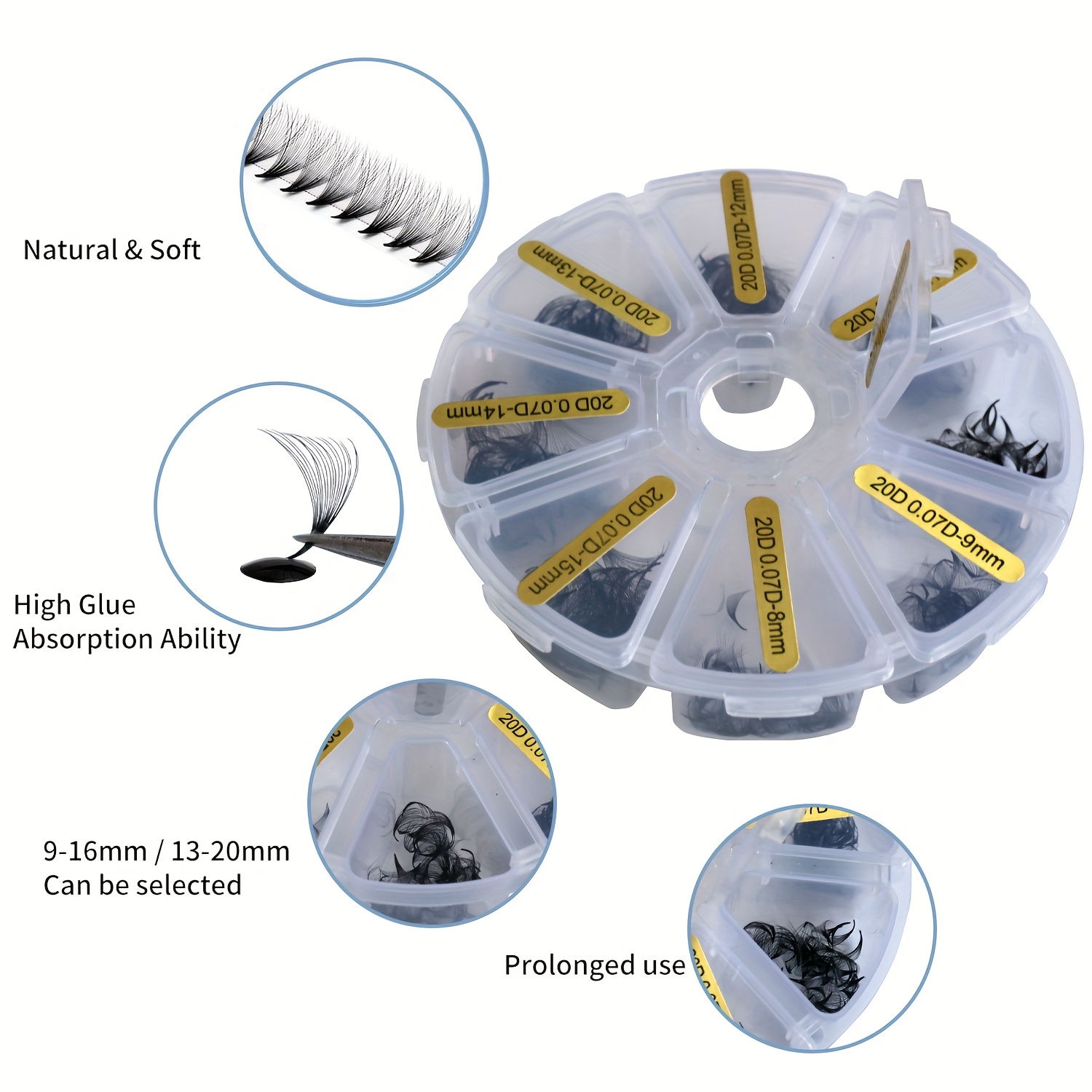 Sackvis 480 Fächer, lose 8–15  – Eyelash Extension Medium Bewertung und Preis