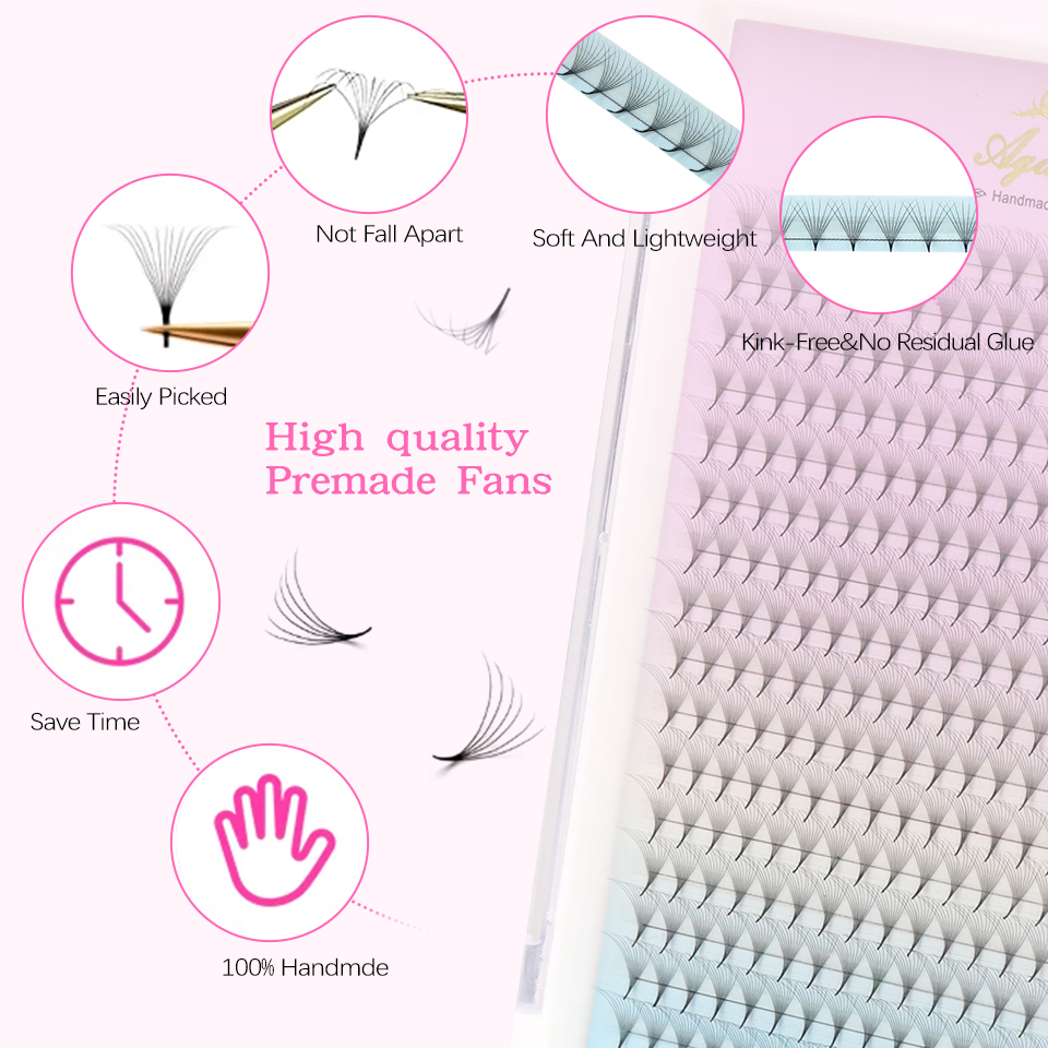 AGUUD 30d 40d Vorgefertigte Fä – Eyelash Extension Medium Bewertung und Preis