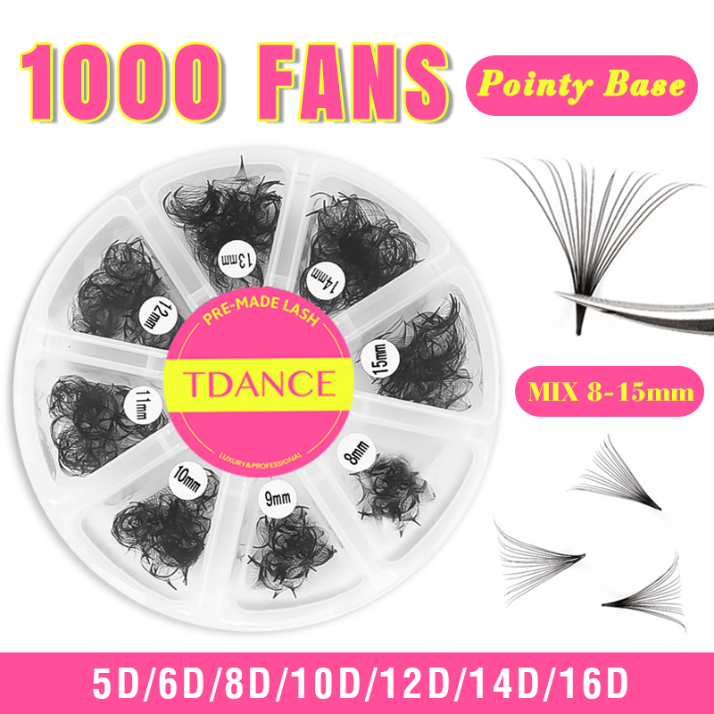TDANCE 1000-Fächer, lose Fäche – Eyelash Extension Medium Bewertung und Preis