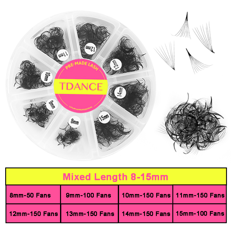 TDANCE 1000-Fächer, lose Fäche – Eyelash Extension Medium Bewertung und Preis